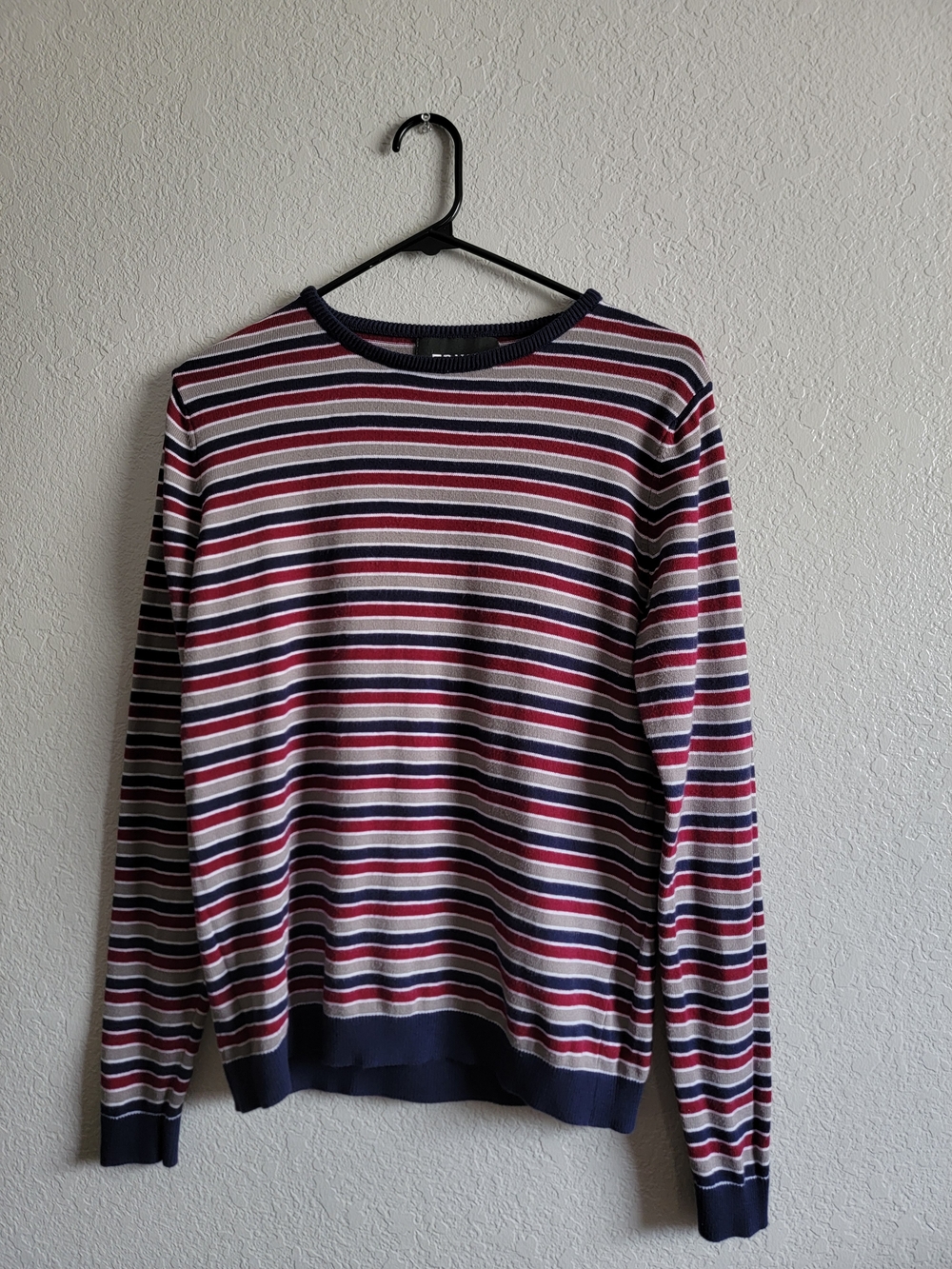 EDWA by Edward Spiers Fitted Striped Crewneck Sweater Made In Italy
